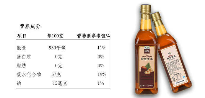 奶茶原料介绍-榛果果露产品展示